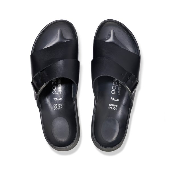 Almina Exquisite Platform Wedge Black Smooth Leather - Image 3